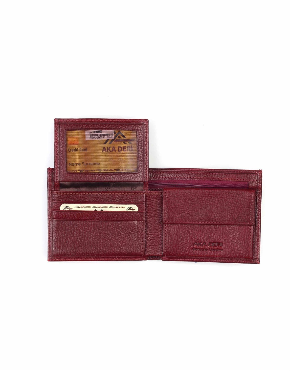 Aka Deri Bordo Erkek Cüzdanı 537 -70