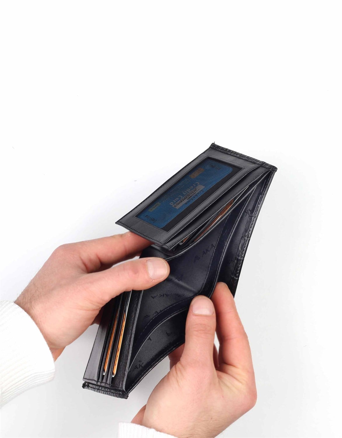 Aka Deri Siyah Erkek Cüzdanı 550 -12