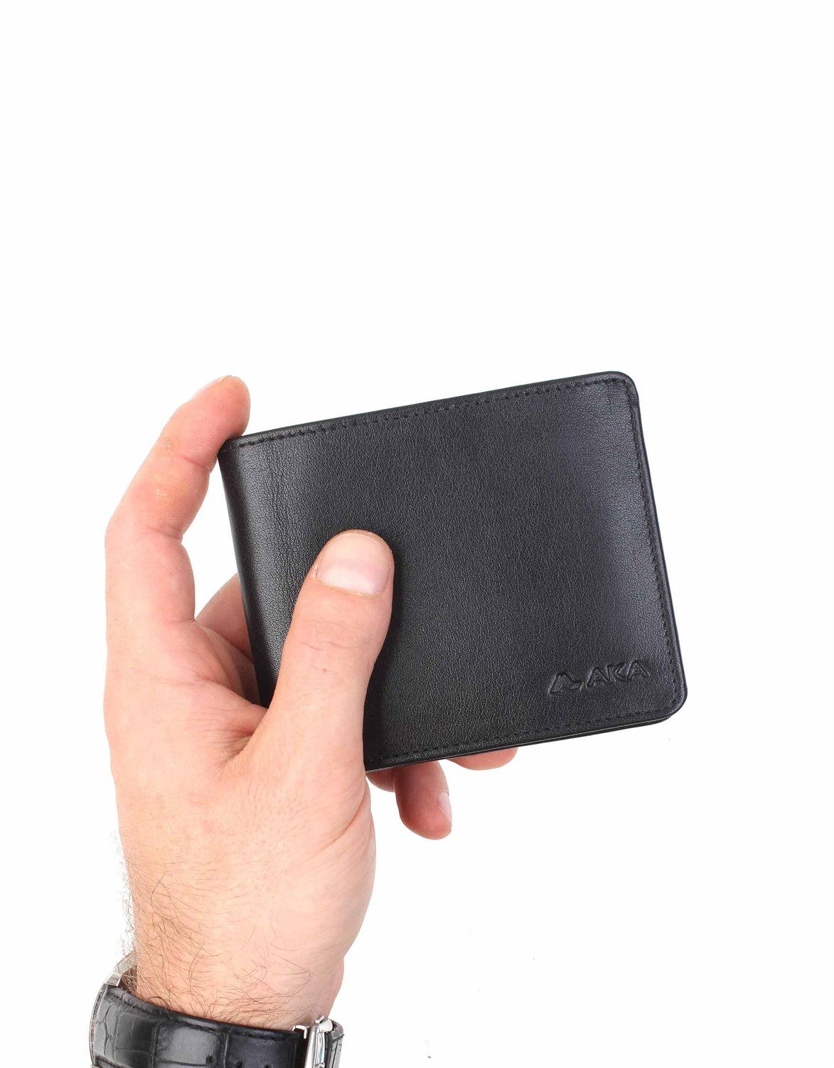 Aka Deri Siyah Erkek Cüzdanı 602 -1