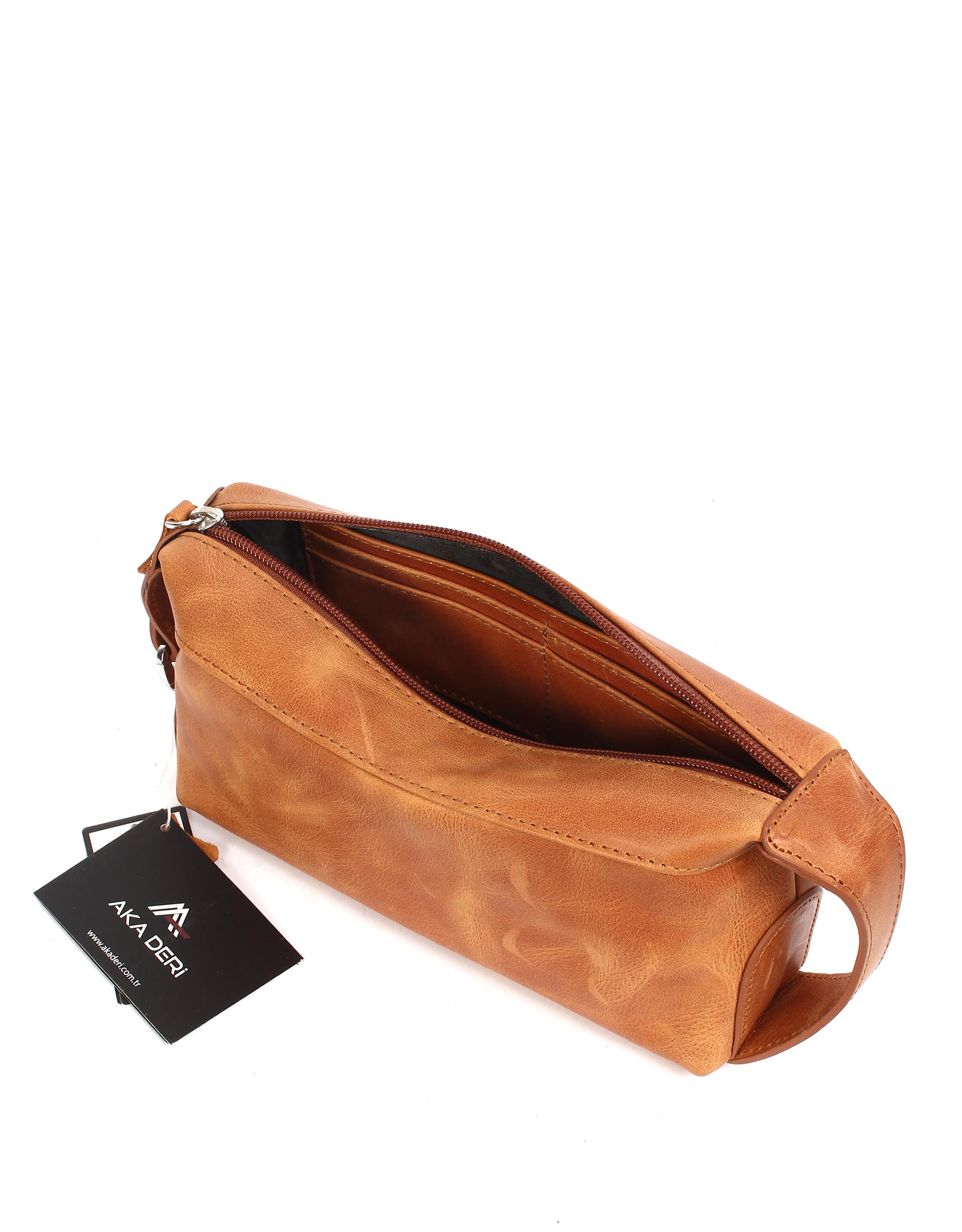 Aka Deri Crazy Açık Taba El Çantası 116 113