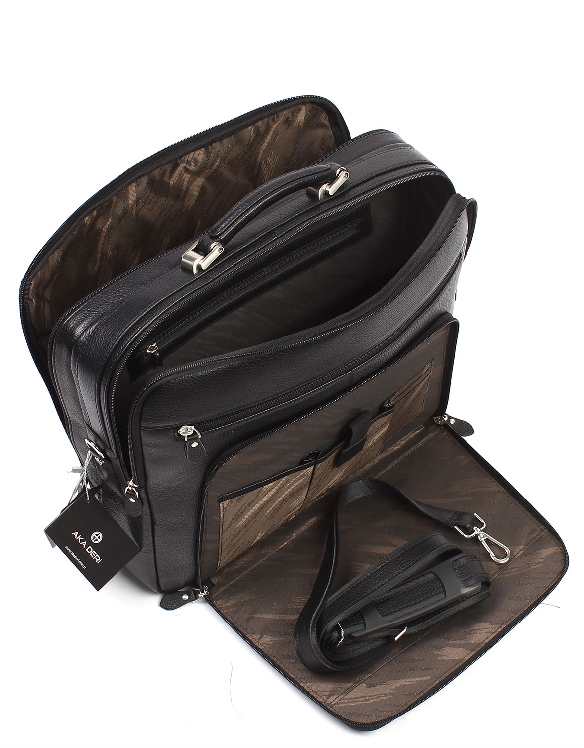 Aka Deri Siyah Evrak Çantası 244 2