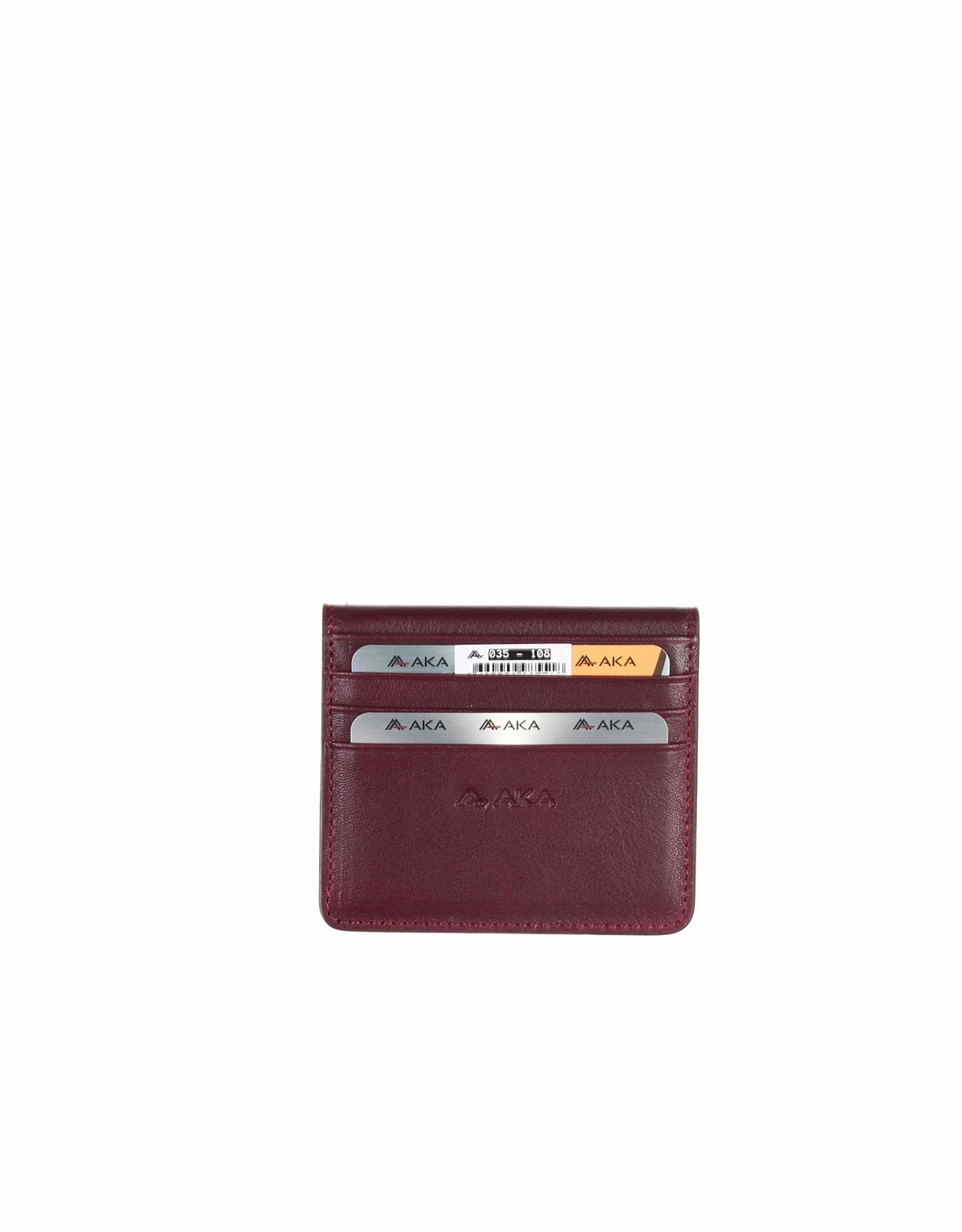 Aka Deri Bordo Kartlık Cüzdanı 035 108