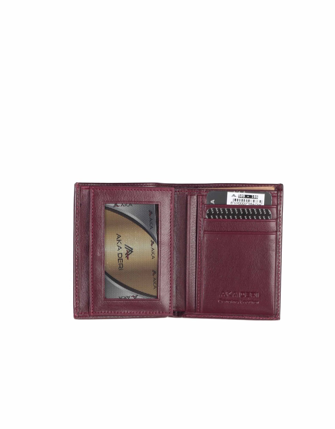 Aka Deri Bordo Erkek Cüzdanı 509 -108