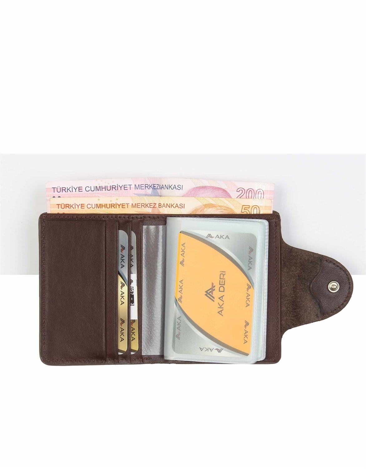 Aka Deri Kahve Kartlık Cüzdanı 057 3