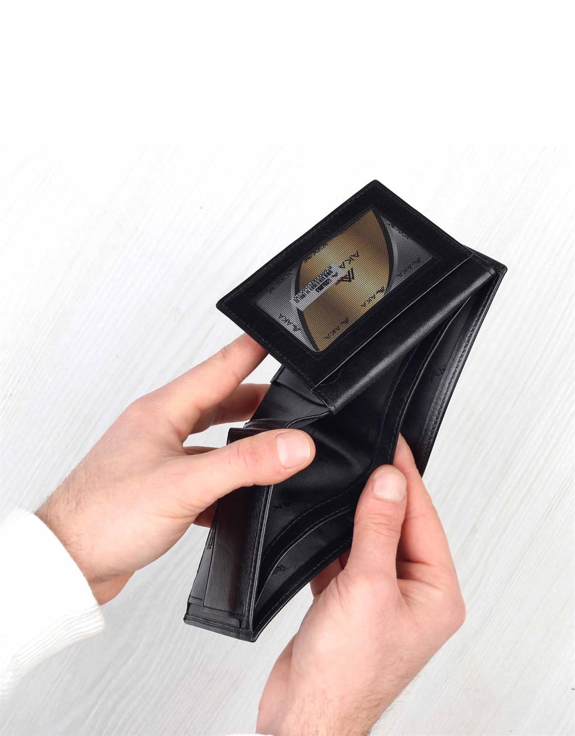Aka Genuine Leather Mens Wallet 517 -1