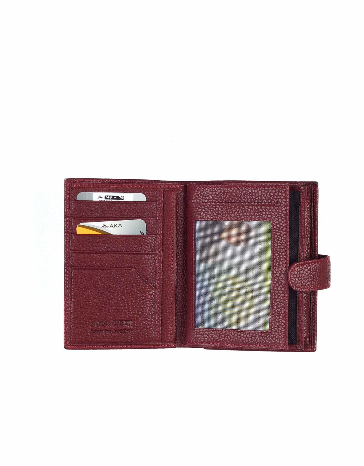Aka Deri Bordo Erkek Cüzdanı 740 -70