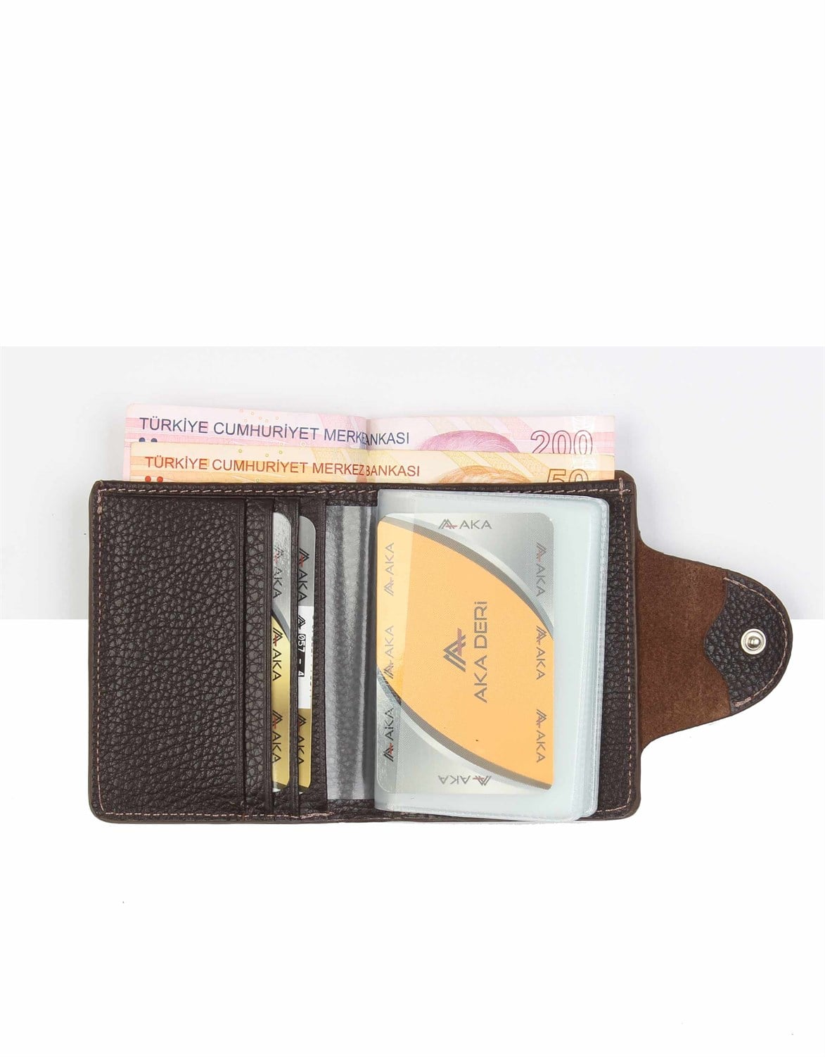 Aka Deri Kahve Kartlık Cüzdanı 057 4