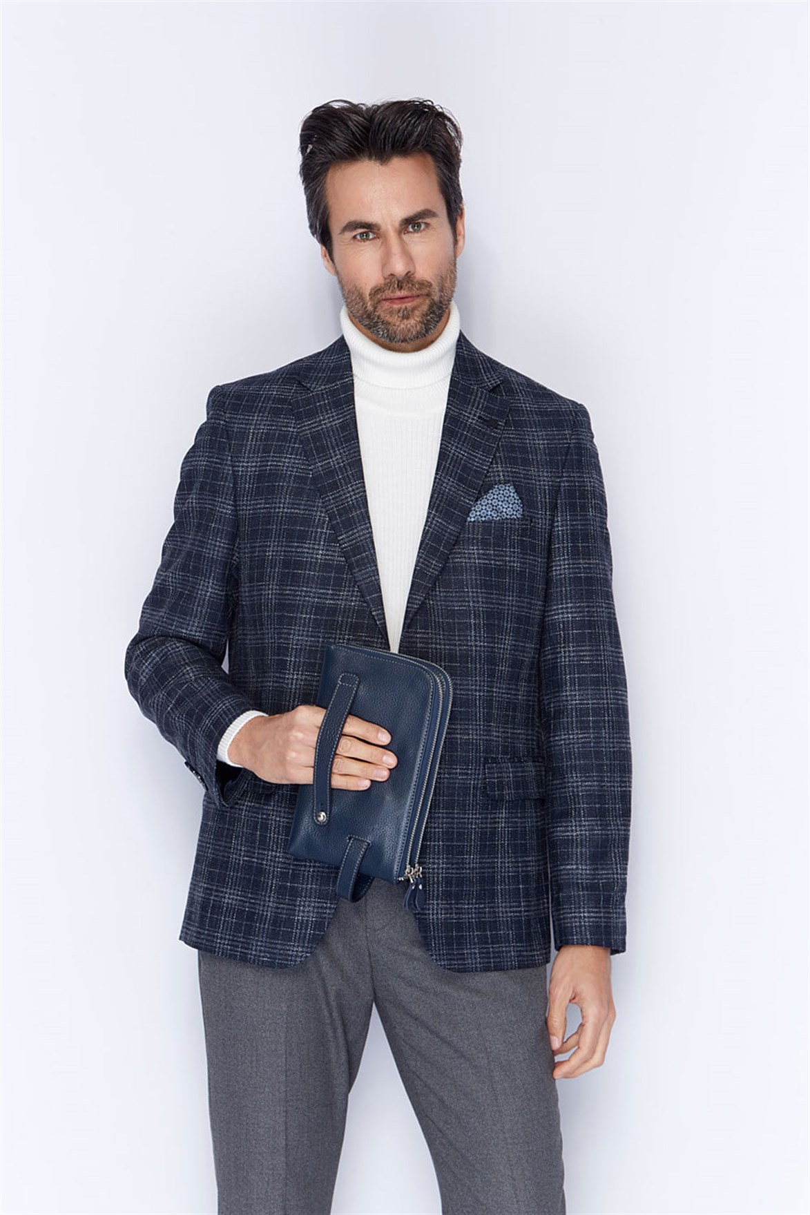 Aka Deri Lacivert El Çantası 363 17