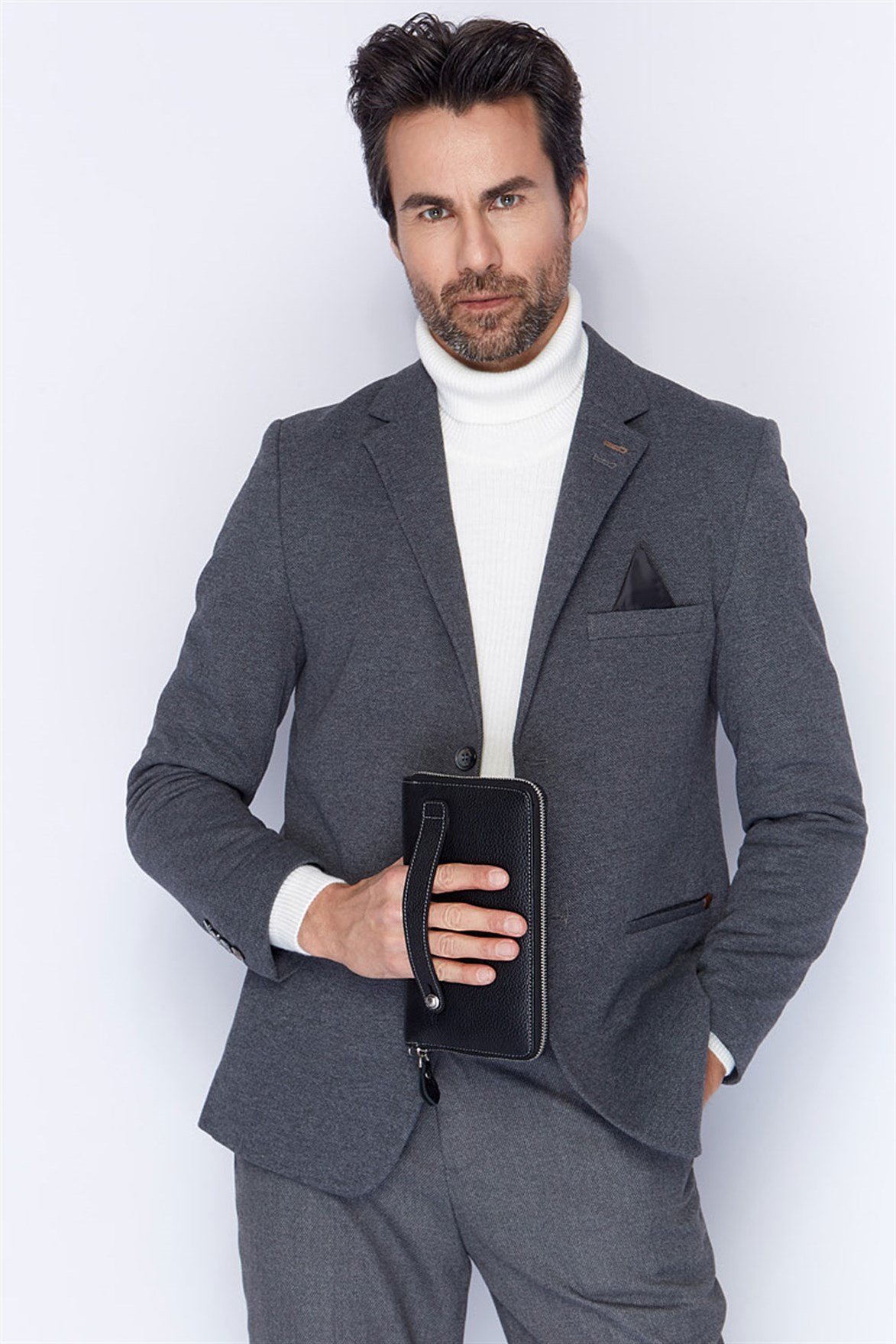 Aka Deri Siyah El Çantası 320 2