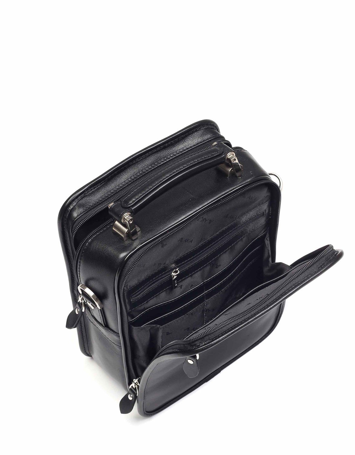 Aka Deri Siyah Portföy Çantası 307 2