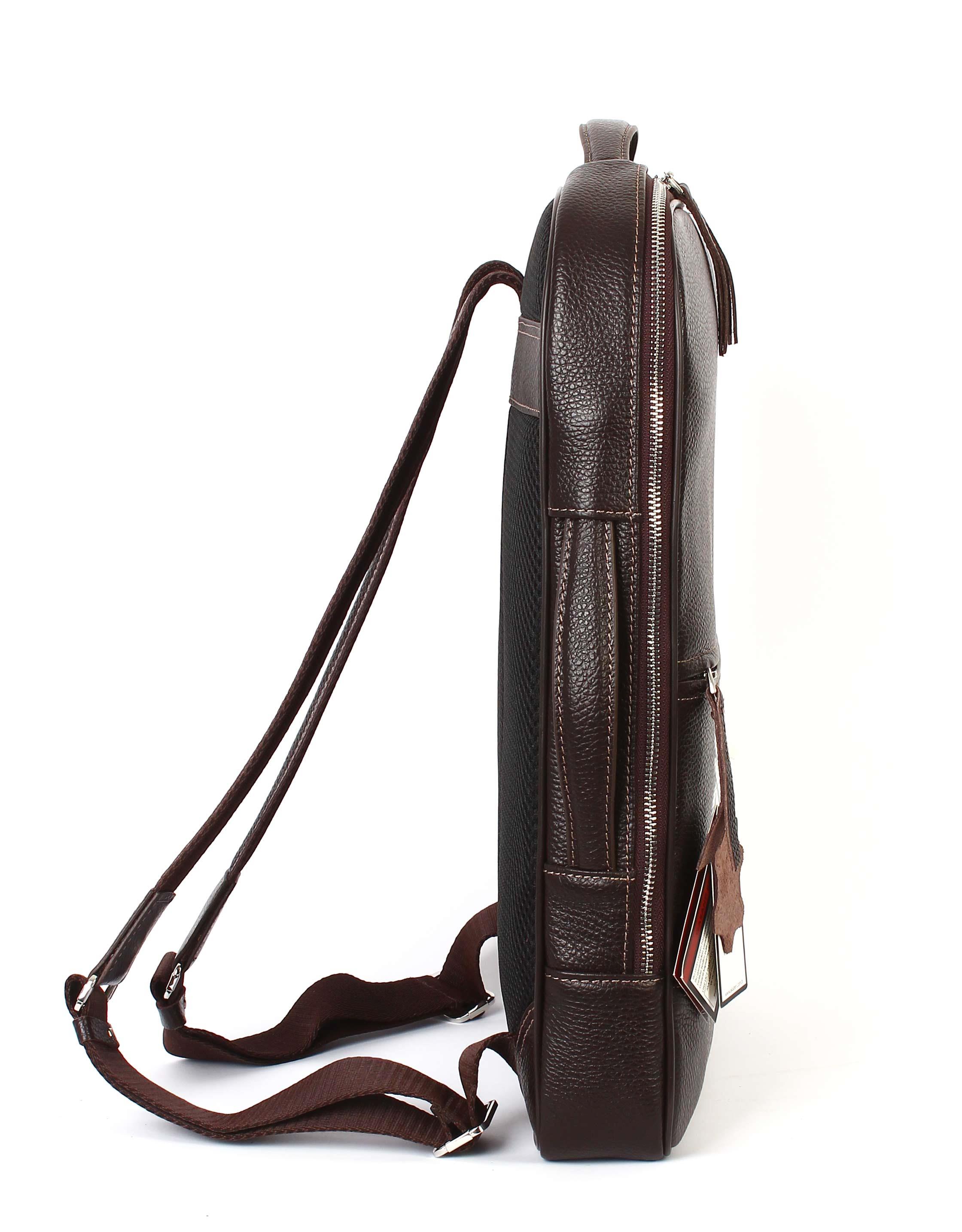 Hakiki Deri Kahverengi Laptop Sırt Çantası 908 4