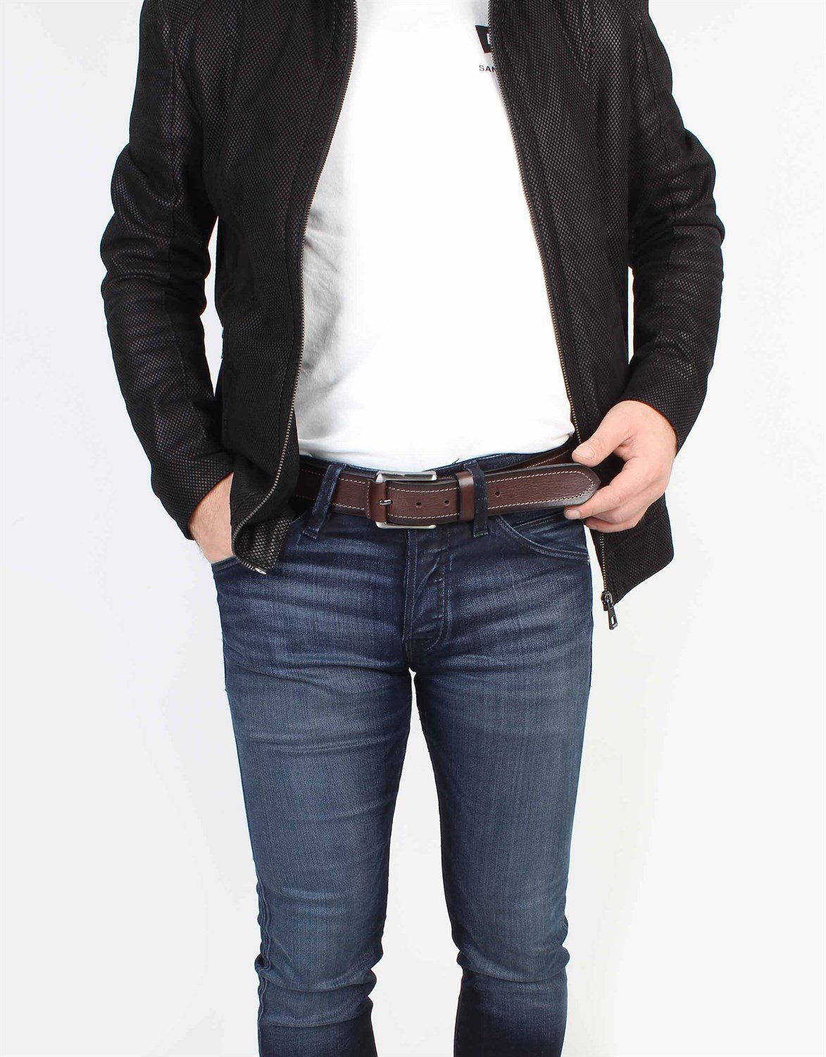 Kahverengi Spor Deri Kemer s227