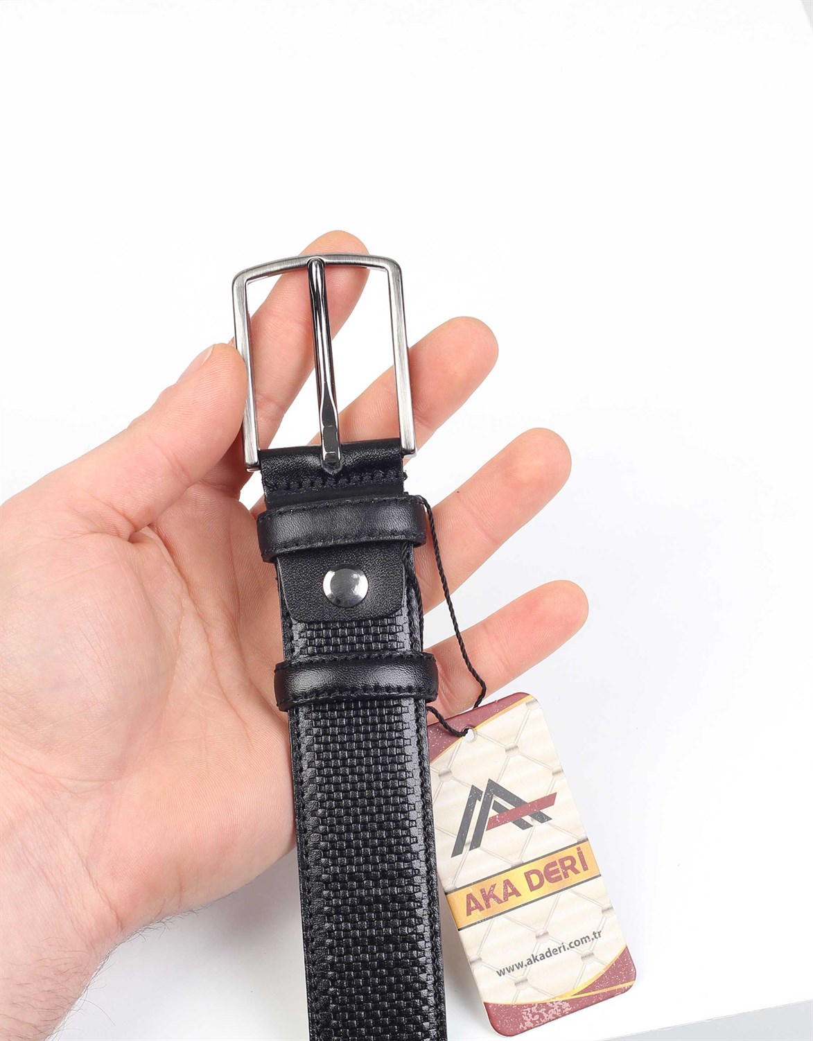 Siyah klasik Deri Kemer kk1021