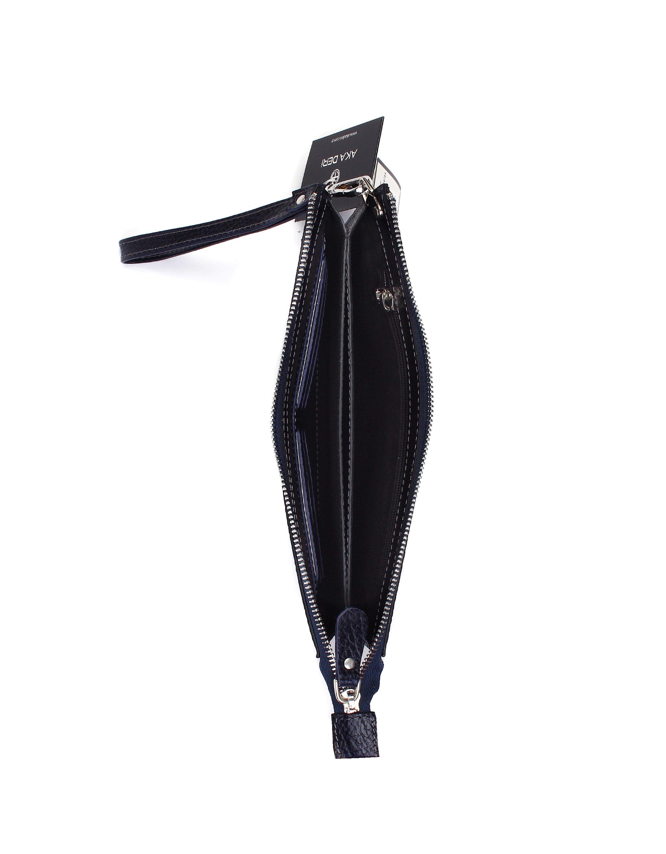 Lacivert Deri El Çantası 122 62