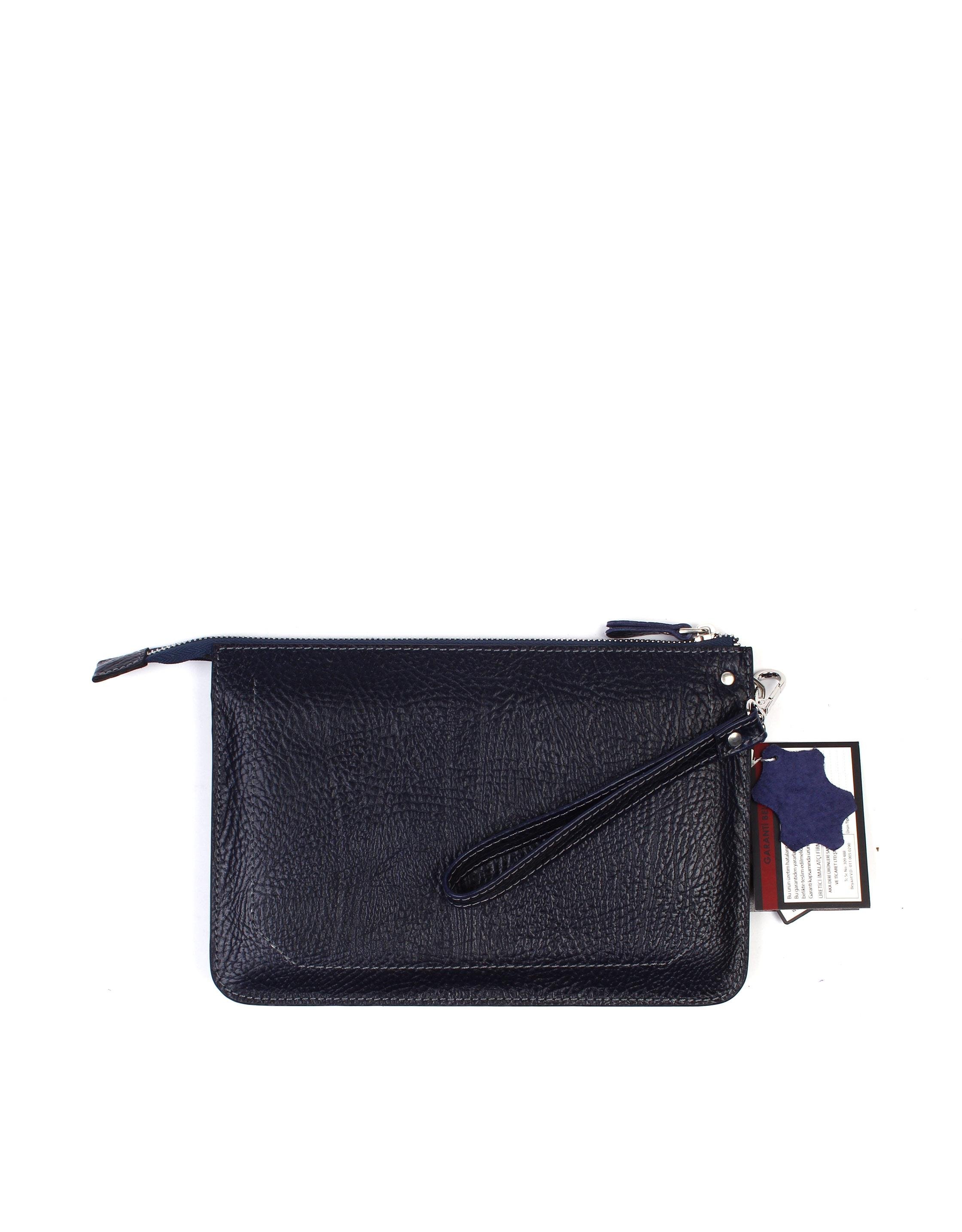 Lacivert Deri El Çantası 122 62