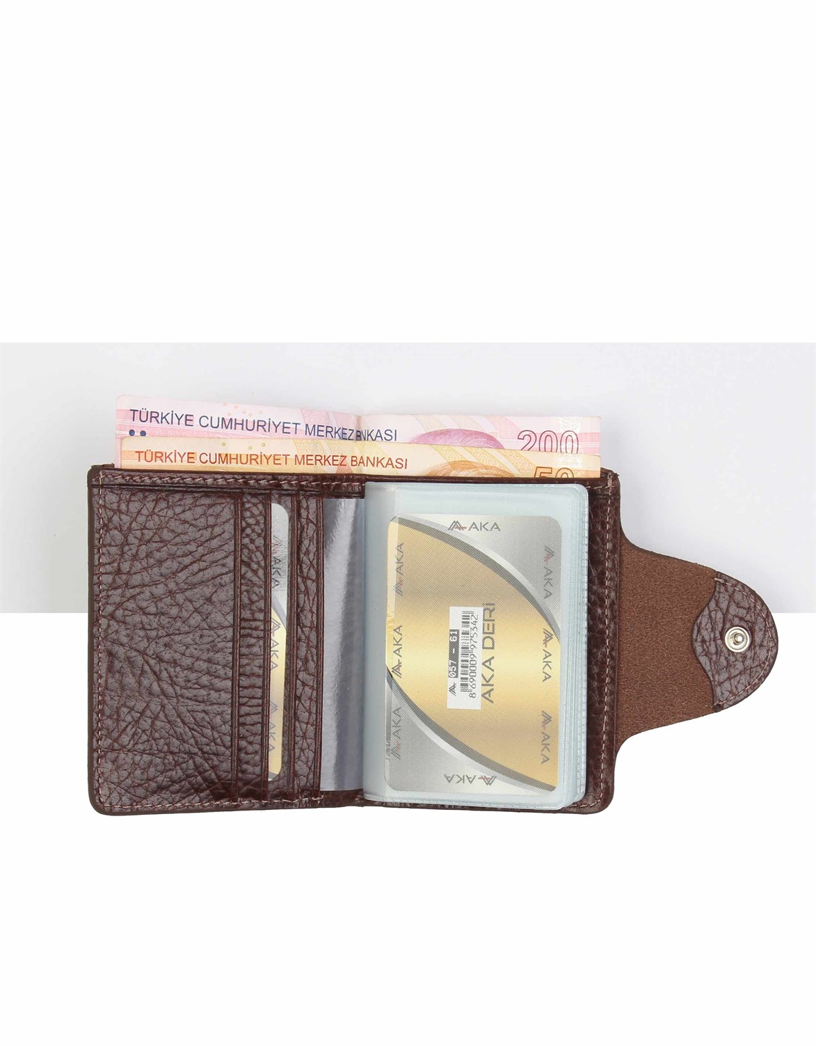 Aka Deri Kahve Kartlık Cüzdanı 057 61