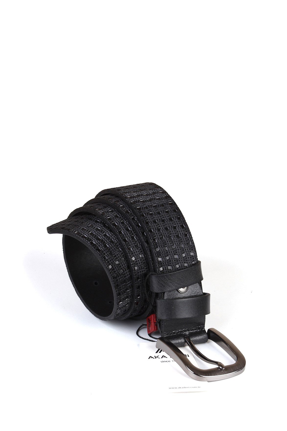 Siyah Hakiki Deri Spor Erkek Kemeri s240