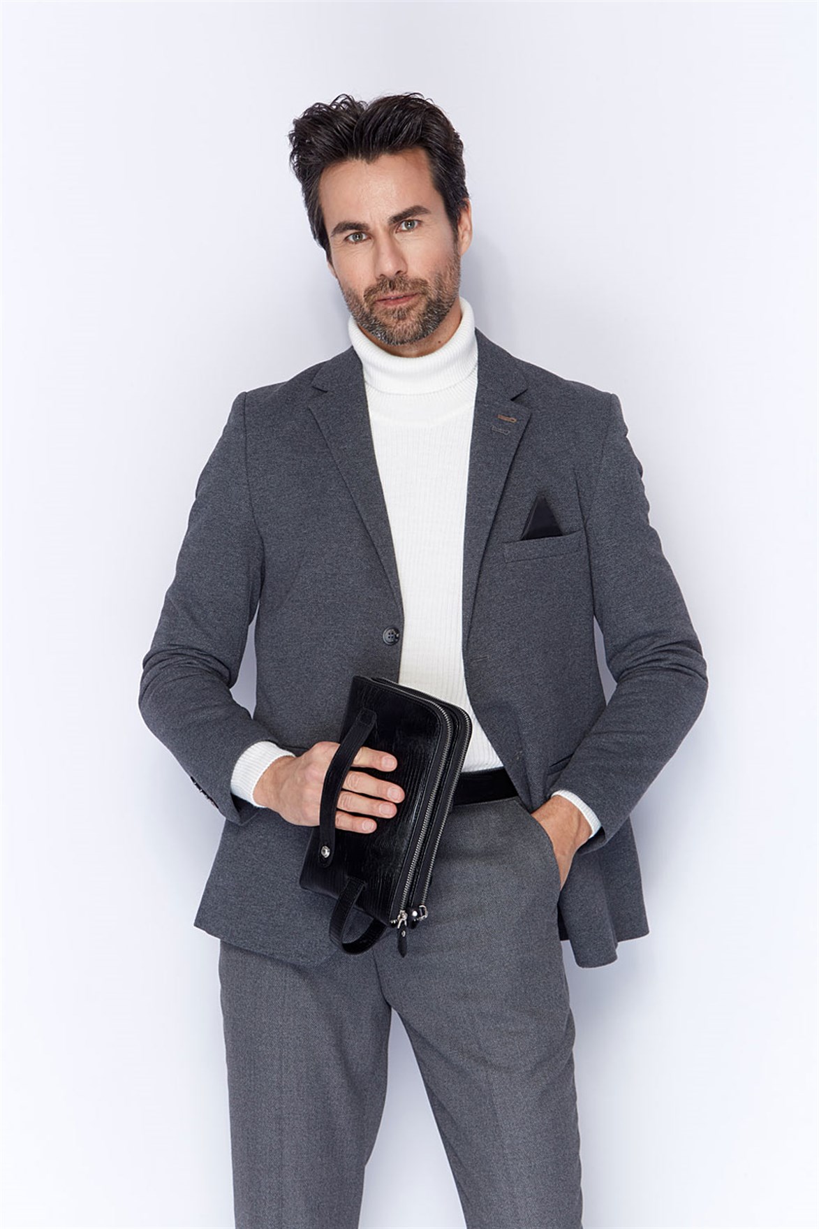 Aka Deri Siyah El Çantası 363 10