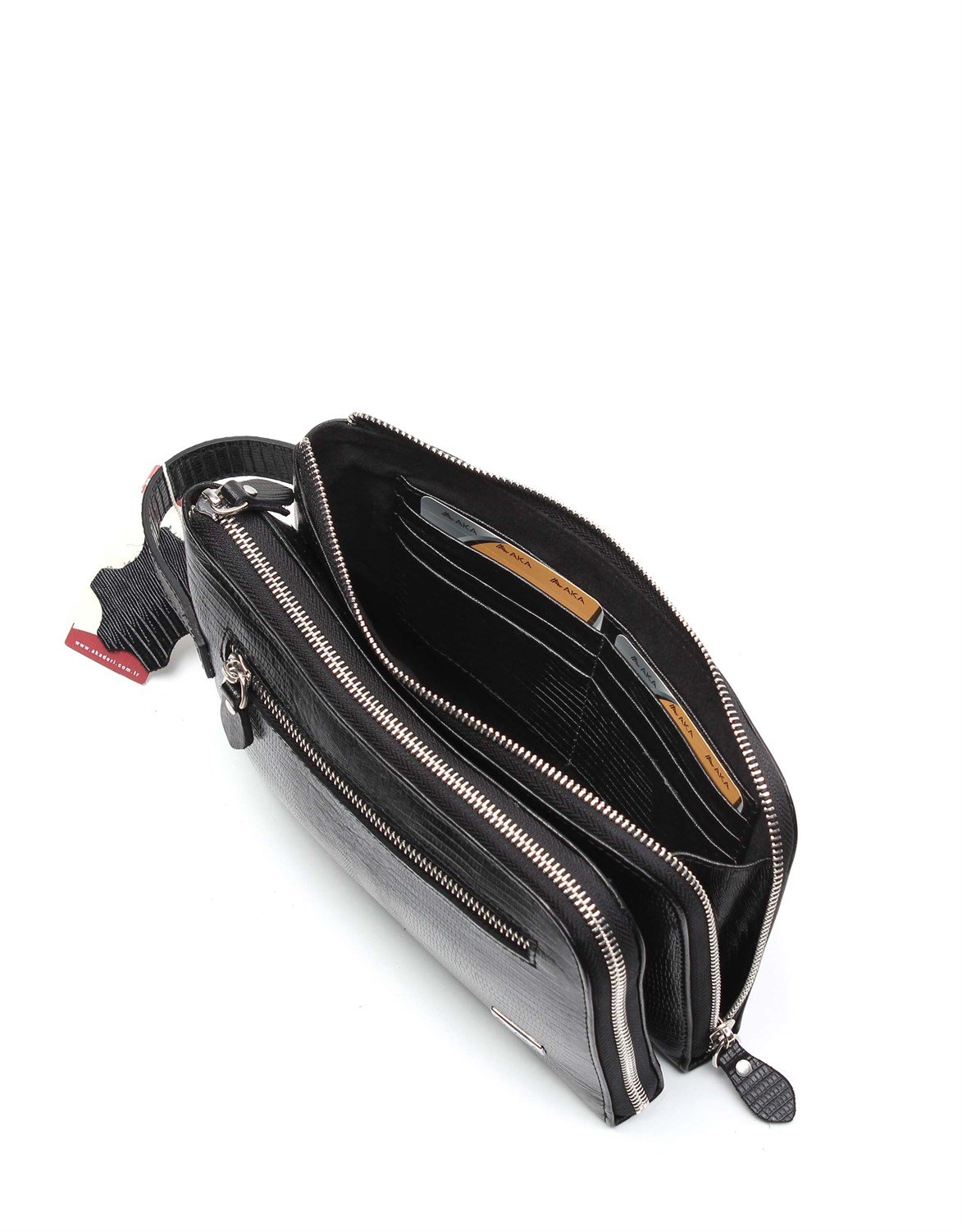 Aka Deri Siyah El Çantası 363 10