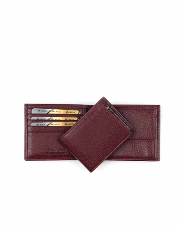 Aka Deri Bordo Erkek Cüzdanı 620 -70