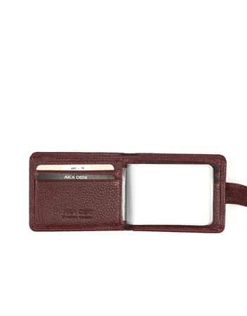 Aka Deri Bordo Kartlık Cüzdanı 045 70