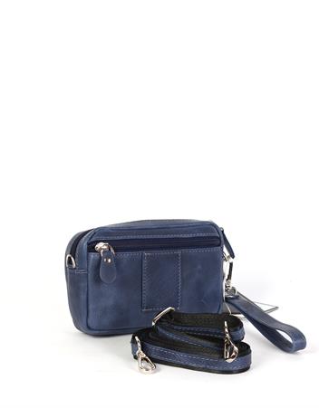 Aka Deri Craz Lacivert El Çantası 112 r127