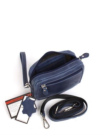 Aka Deri Craz Lacivert El Çantası 112 r127