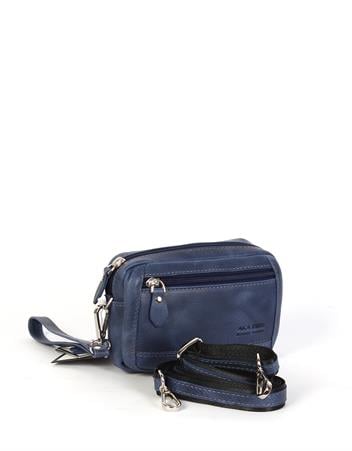 Aka Deri Craz Lacivert El Çantası 112 r127