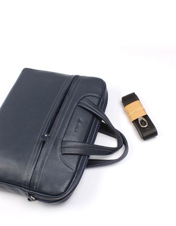 Aka Deri Lacivert Evrak Çantası 298 17