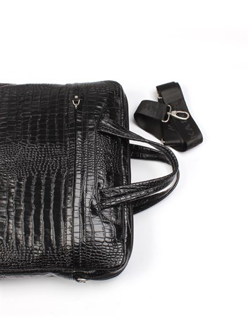 Aka Deri Siyah Evrak Çantası 298 12