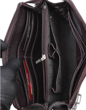 Aka Deri Kahverengi El Çantası 319 4