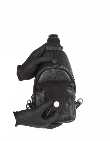 Aka Deri Siyah Çapraz Çanta 313 60