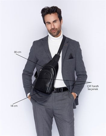 Aka Deri Siyah Çapraz Çanta 314 2