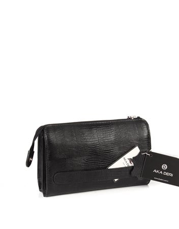 Aka Deri Siyah El Çantası 319 10