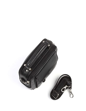 Aka Deri Siyah El ve Omuz Çantası 305 1