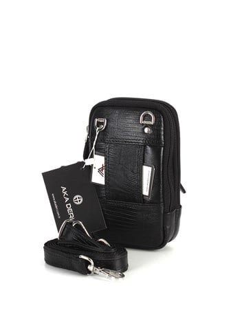 Aka Deri Siyah El ve Omuz Çantası 345 10