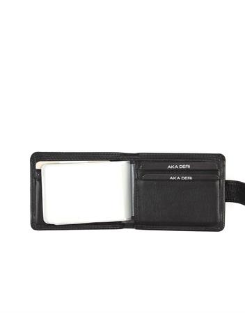 Aka Deri Siyah Kartlık Cüzdanı 045 1