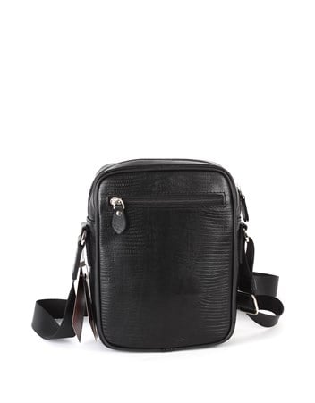 Aka Deri Siyah Omuz Çantası 328 10