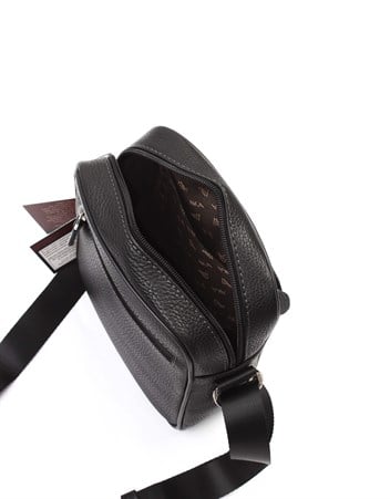 Aka Deri Siyah Omuz Çantası 328 2