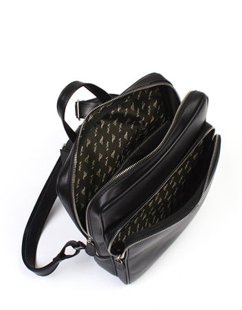 Aka Deri Siyah Sırt Çantası 905 1