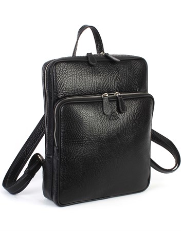 Aka Deri Siyah Sırt Çantası 905 60