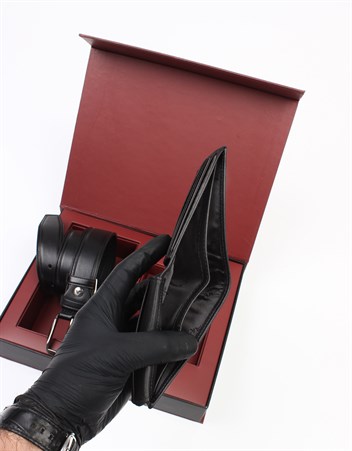 Deri Cüzdan Kemer Set