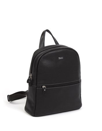 Aka Deri Siyah Sırt Çantası 332 2