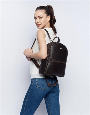 Aka Deri Kahverengi Sırt Çantası 332 4