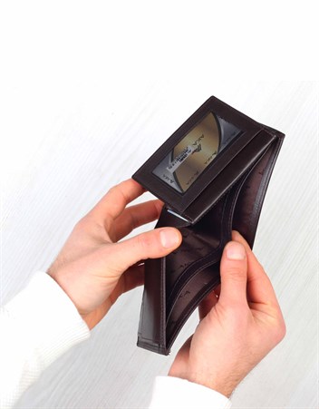 Aka Deri Kahverengi Erkek Cüzdanı 517 -3