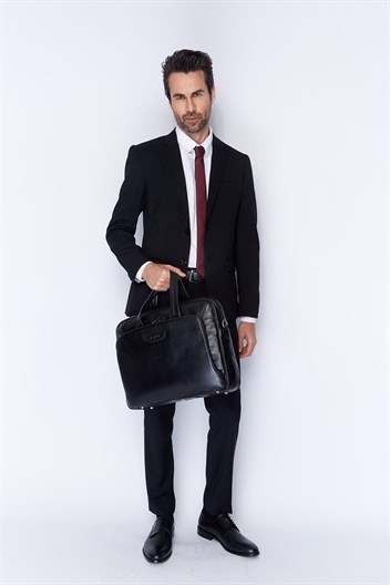 Aka Deri Siyah Laptop Evrak Çantası 246 1