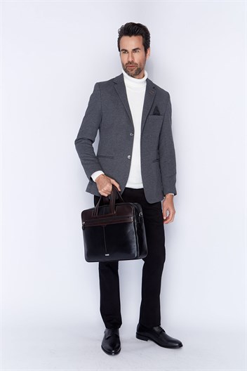 Aka Deri Siyah Laptop Evrak Çantası 253 1