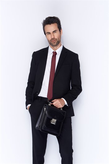 Aka Deri Siyah Portföy Çantası 300 1