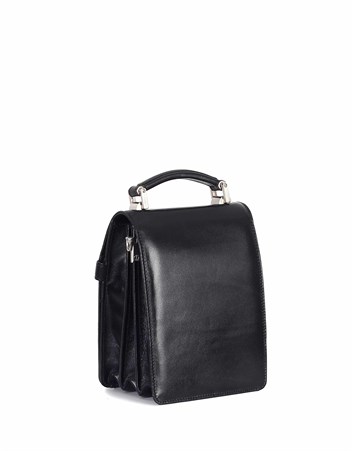 Aka Deri Siyah Portföy Çantası 301 1