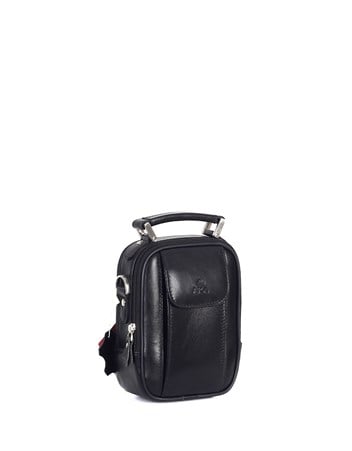 Düz Siyah - Deri Portföy Çantası 342